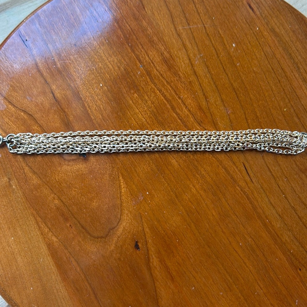 Vintage costume gold bracelet six strands